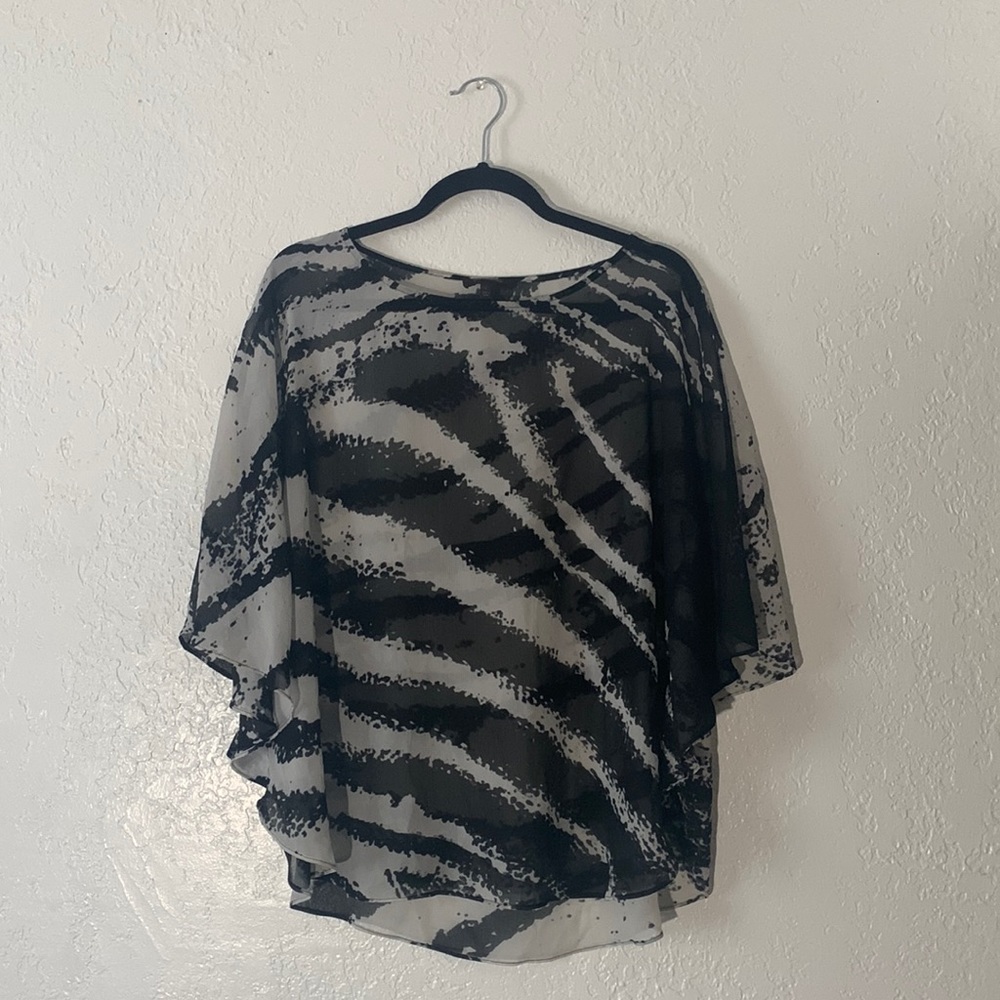 Printed Large The Limited Blouse | Flowy, Sheer Airy Blouse. Easy to Dress Up